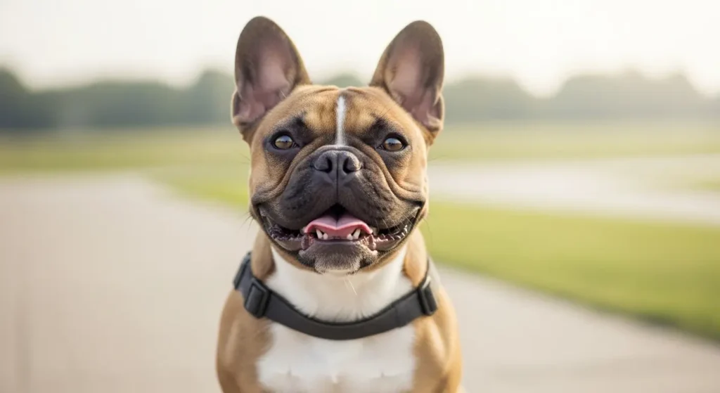 Happy French Bulldog with iconic bat ears showing playful personality